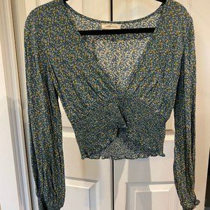 Floral Surplice Top